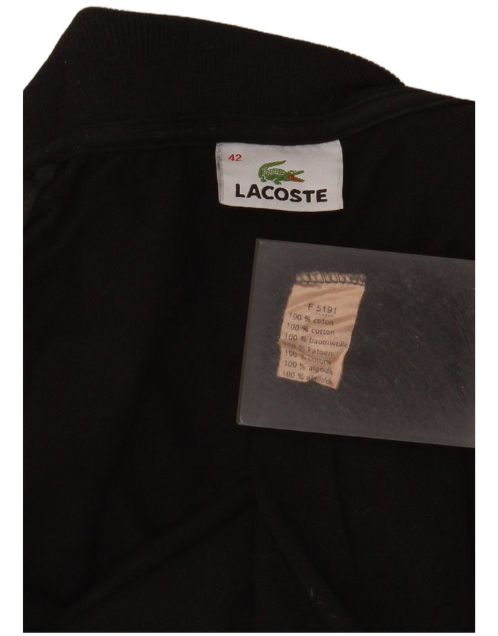 Camisa polo feminina Lacoste tamanho 42 grande algodão preto