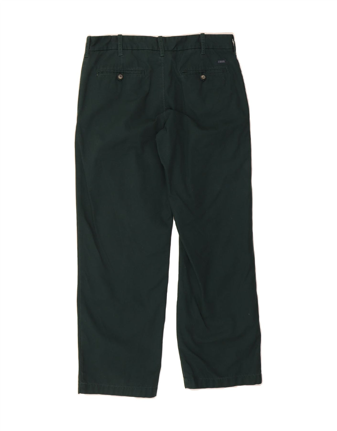 IZOD Mens Salt Water Straight Chino Trousers W34 L30 Green Cotton Vintage Izod and Second-Hand Izod from Messina Hembry 