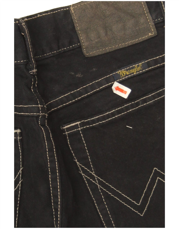 Wrangler Mens Straight Jeans W34 L34 Algodão Preto