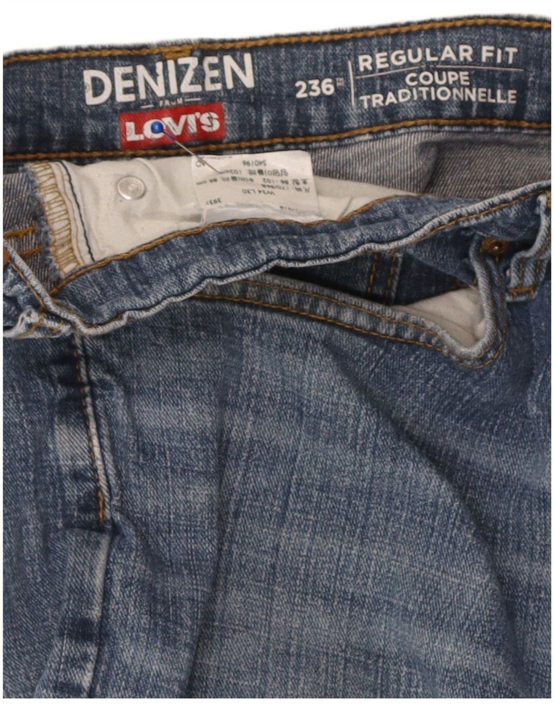 Jeans feminino Levi's Denizen Regular Fit Straight W34 L30 Azul