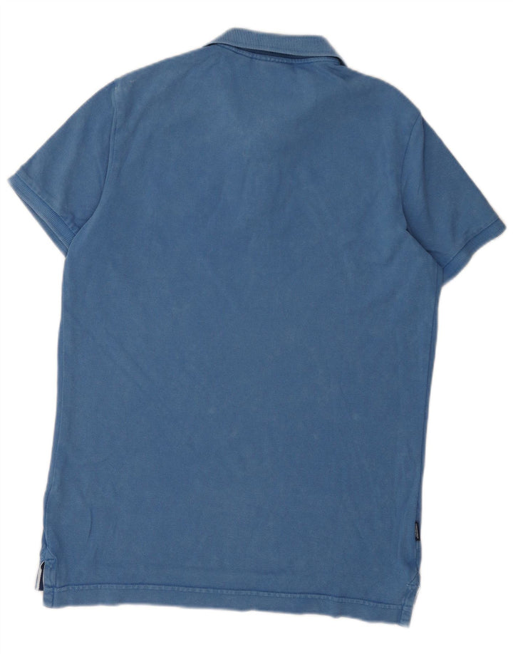 Camisa polo masculina Superdry grande algodão azul