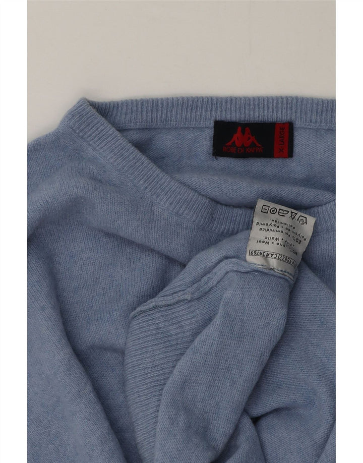 Suéter masculino Kappa com gola redonda XL lã azul