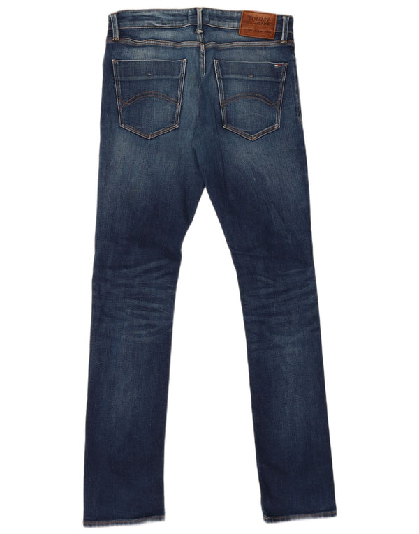 Tommy Hilfiger Masculino Scanton Slim Jeans W32 L34 Azul Algodão