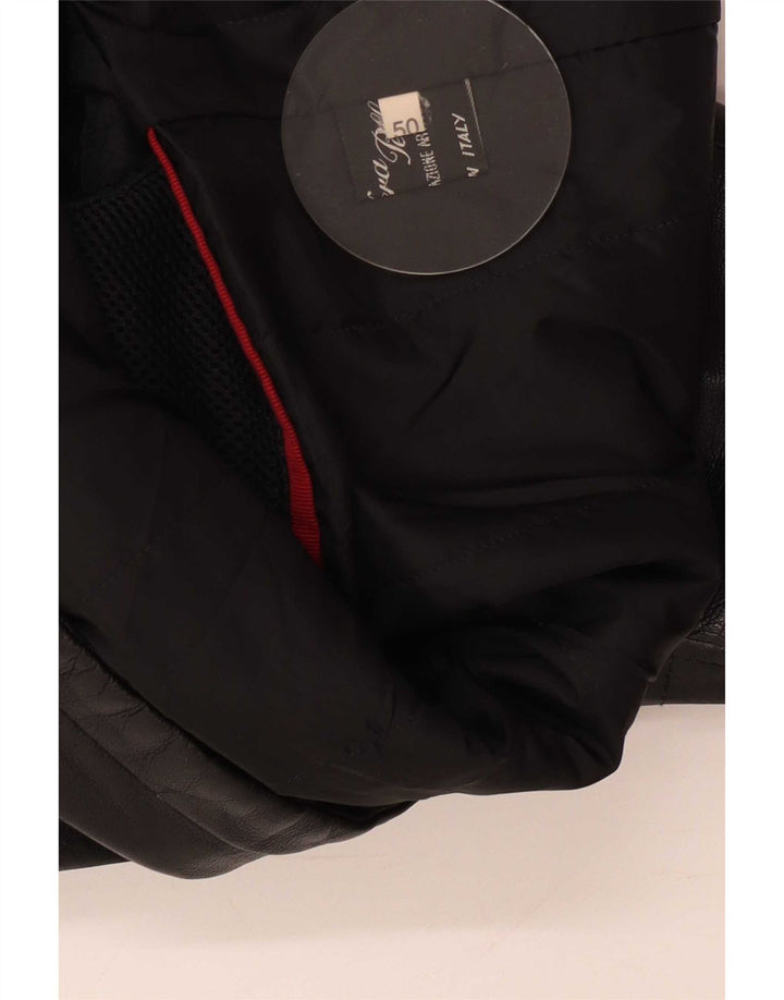 Jaqueta de couro masculina John and Son's IT 50 grande preta