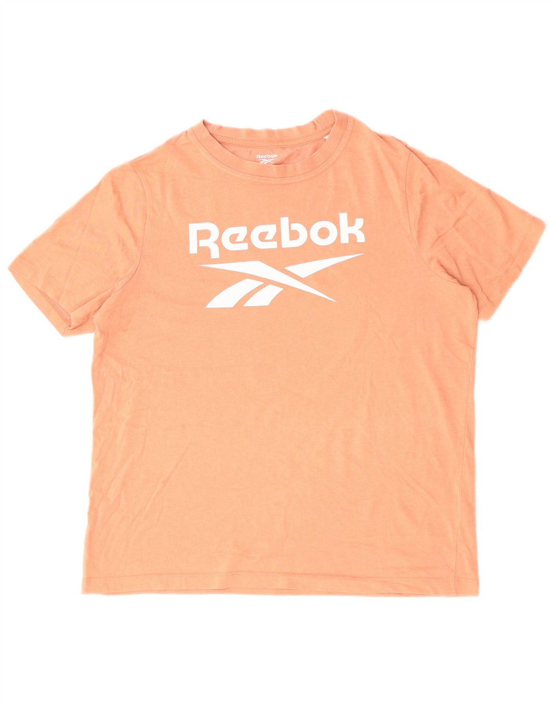 Camiseta feminina REEBOK com estampa gráfica UK 16 grande algodão laranja