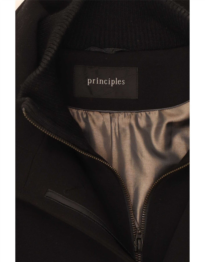 Principles Womens Overcoat UK 14 Medium Black