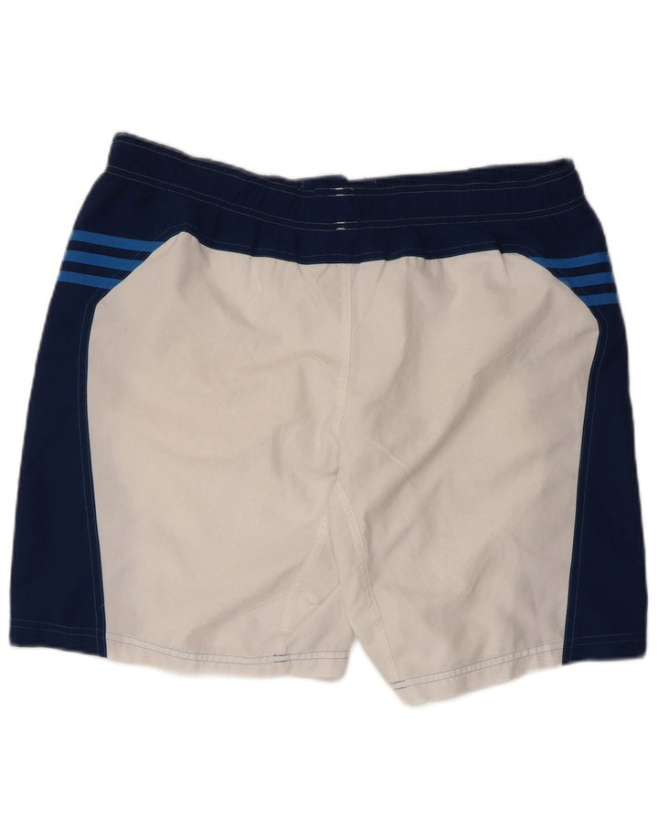 Shorts de natação masculinos Adidas Graphic grande poliéster branco colorido
