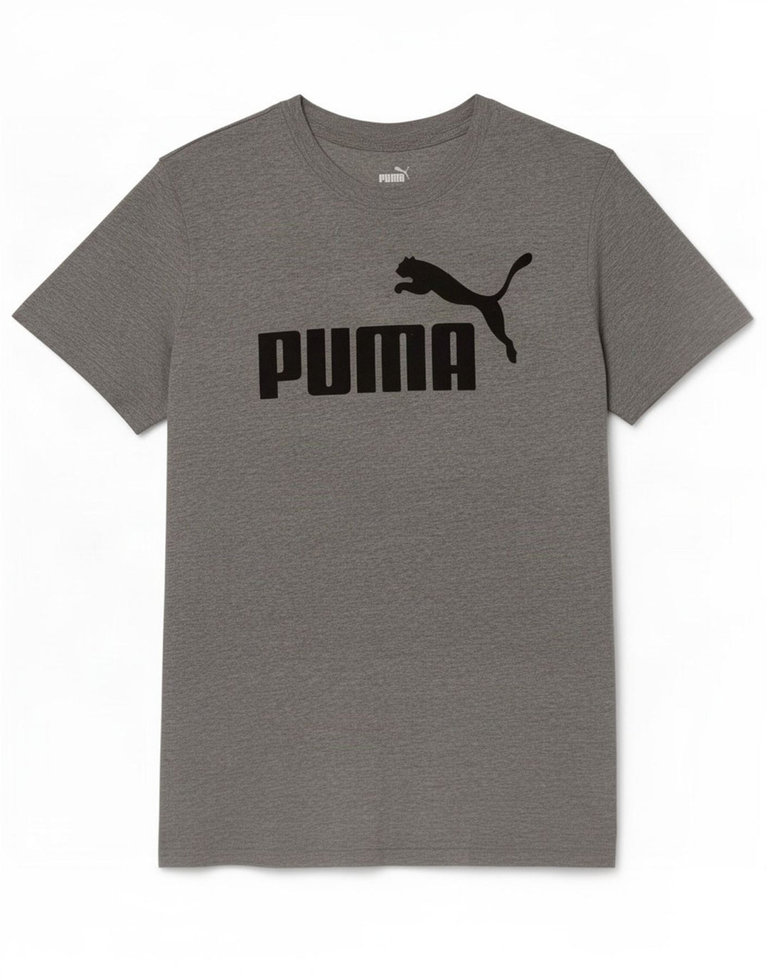 Puma Mens Graphic T-Shirt Top Pequeno Cinza Salpicado