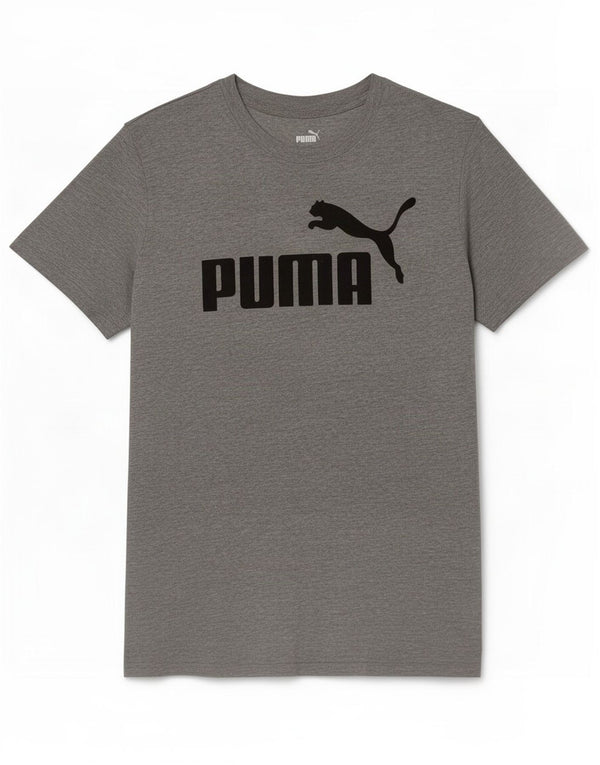 Puma Mens Graphic T-Shirt Top Pequeno Cinza Salpicado
