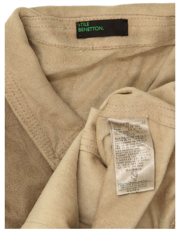 Jaqueta bomber feminina Benetton IT 44 poliéster bege médio