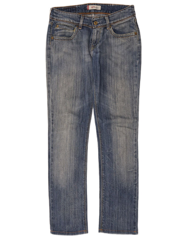 Calça jeans feminina Levi's 571 Slim W29 L30 azul algodão