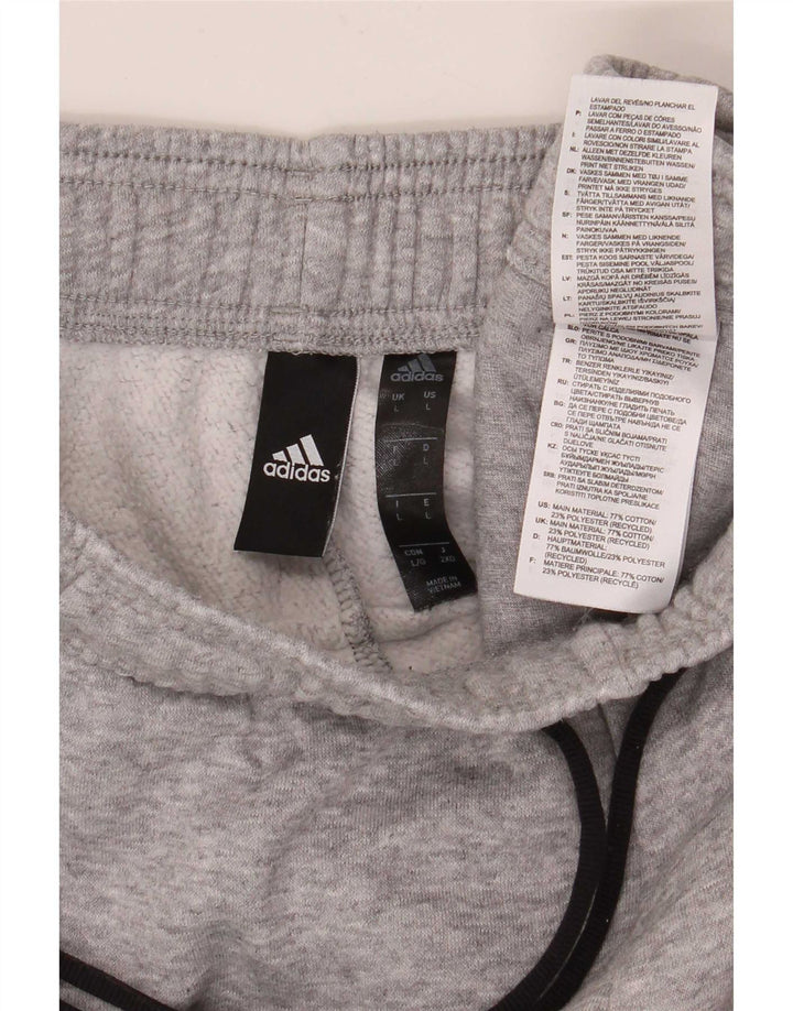 Calça Adidas Masculina Graphic Treino Grande Algodão Cinza