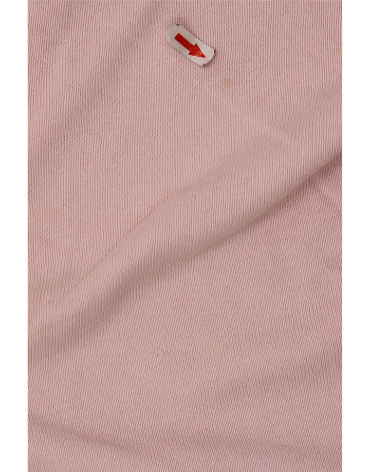 Suéter masculino Zara com decote em V grande rosa