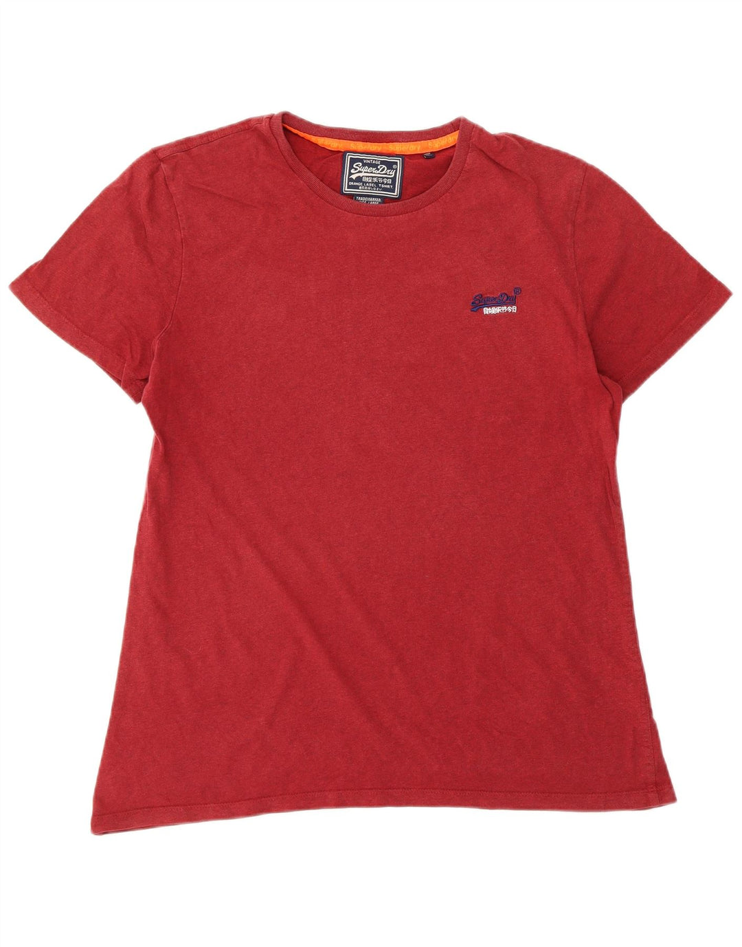 Camiseta masculina Superdry Top grande algodão vermelho