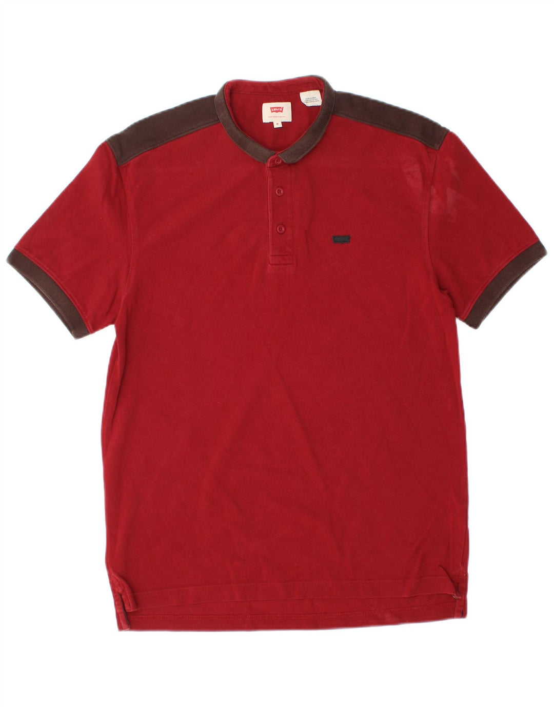 Camisa polo masculina Levi's médio vermelho colorblock algodão
