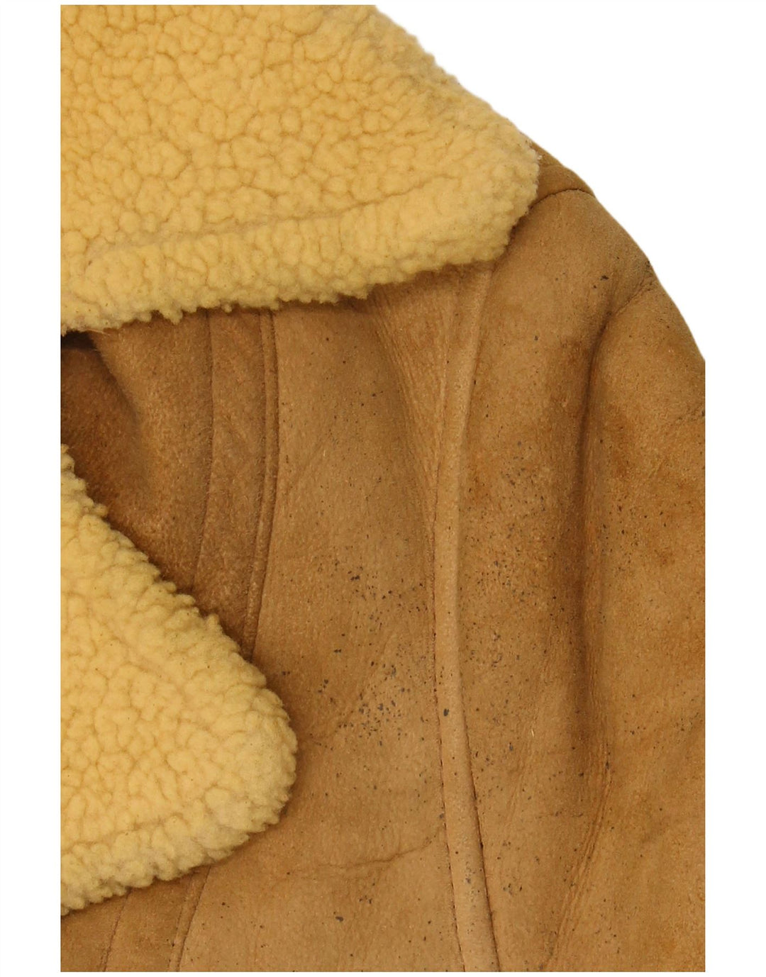 Jaqueta feminina VINTAGE Shearling UK 14 grande bege