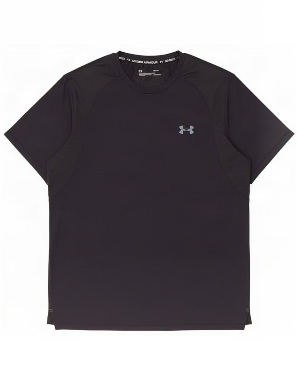 Camiseta masculina Under Armour grande grande azul marinho colorblock nylon