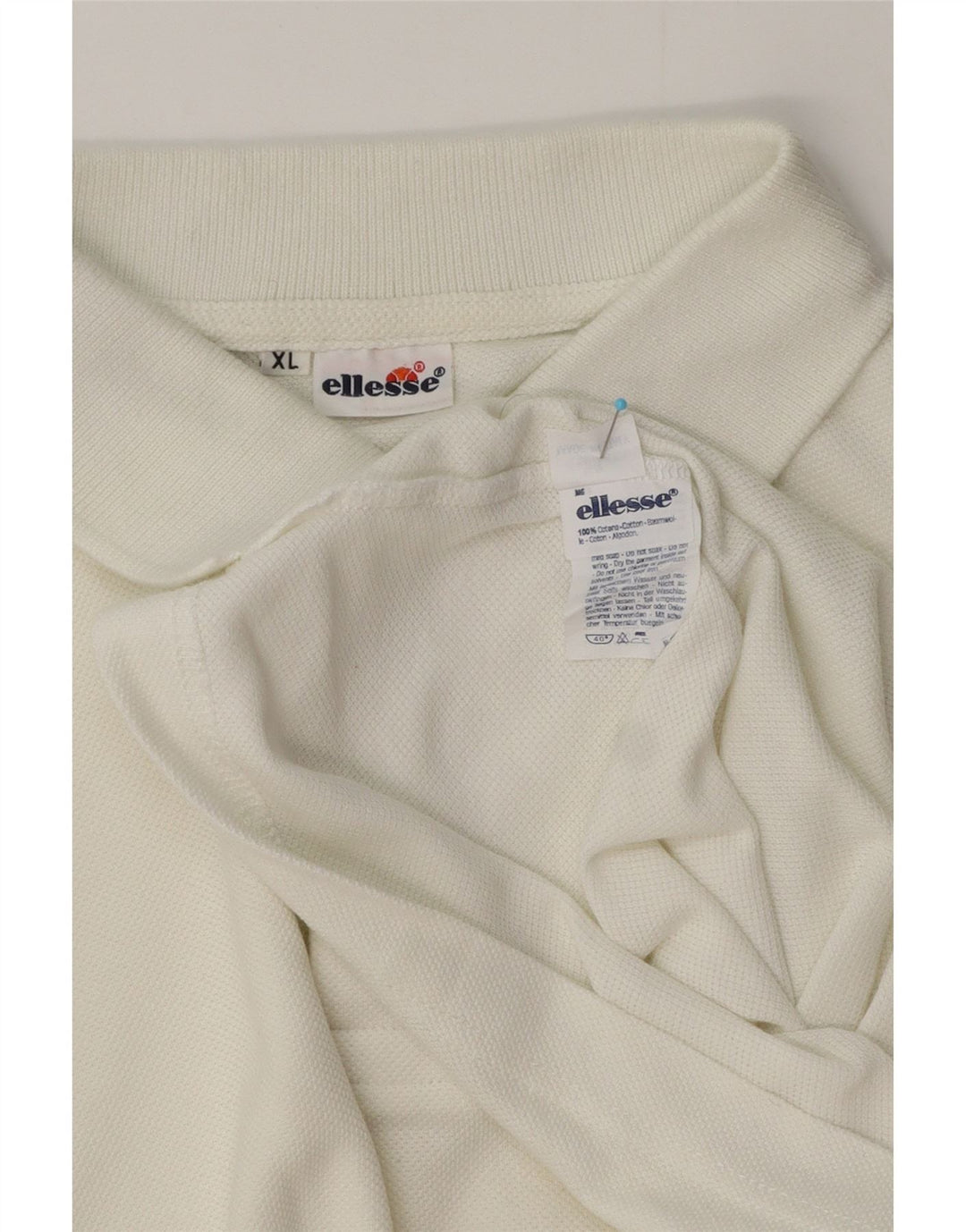 Camisa polo masculina Ellesse XL algodão branco