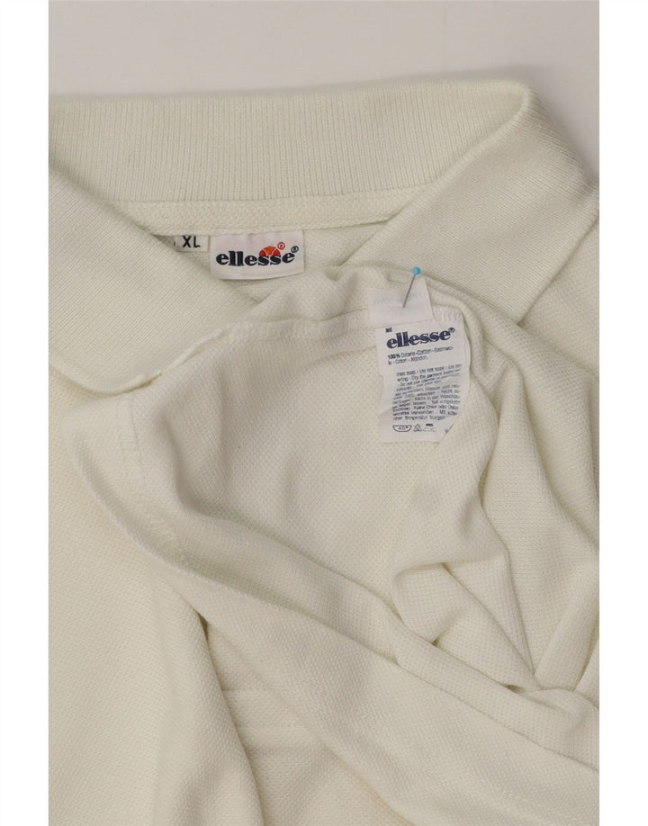 Camisa polo masculina Ellesse XL algodão branco