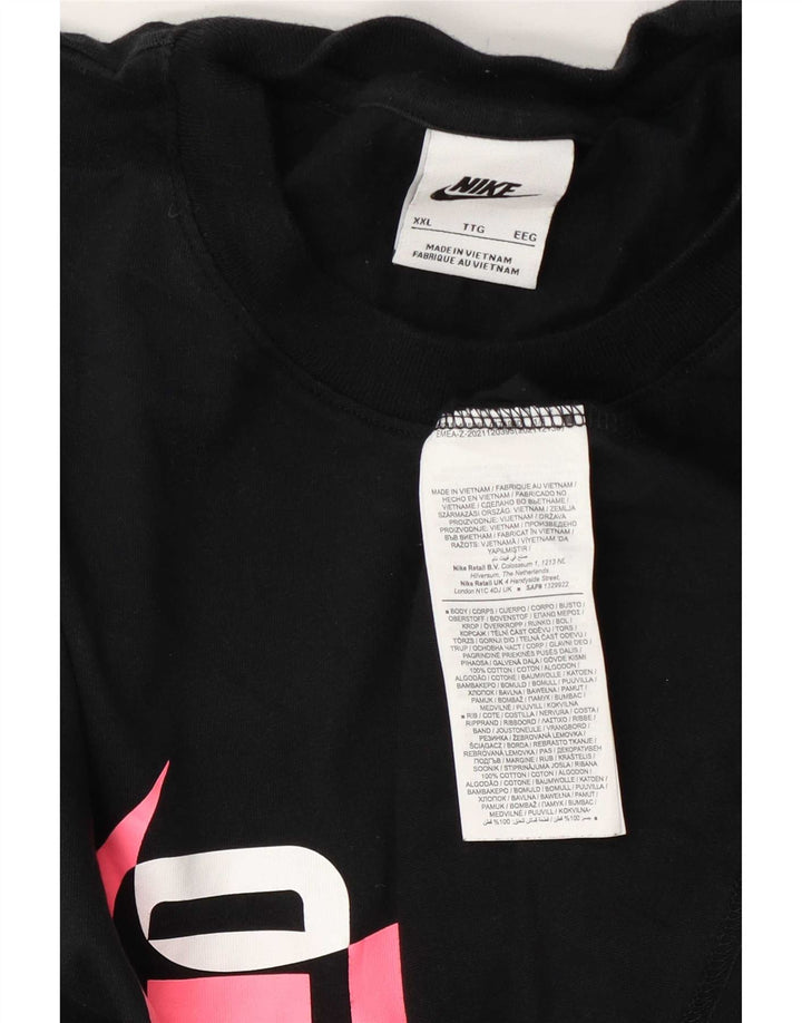 Camiseta Nike masculina gráfica Top 2XL algodão preto