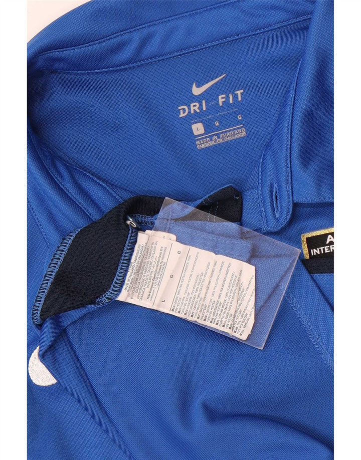 Camisa polo masculina Nike Calcio Graphic grande azul colorblock poliéster