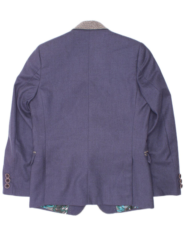 JP 1880 Jaqueta Blazer Masculina com 2 Botões 4-5 Anos Poliéster Azul Marinho