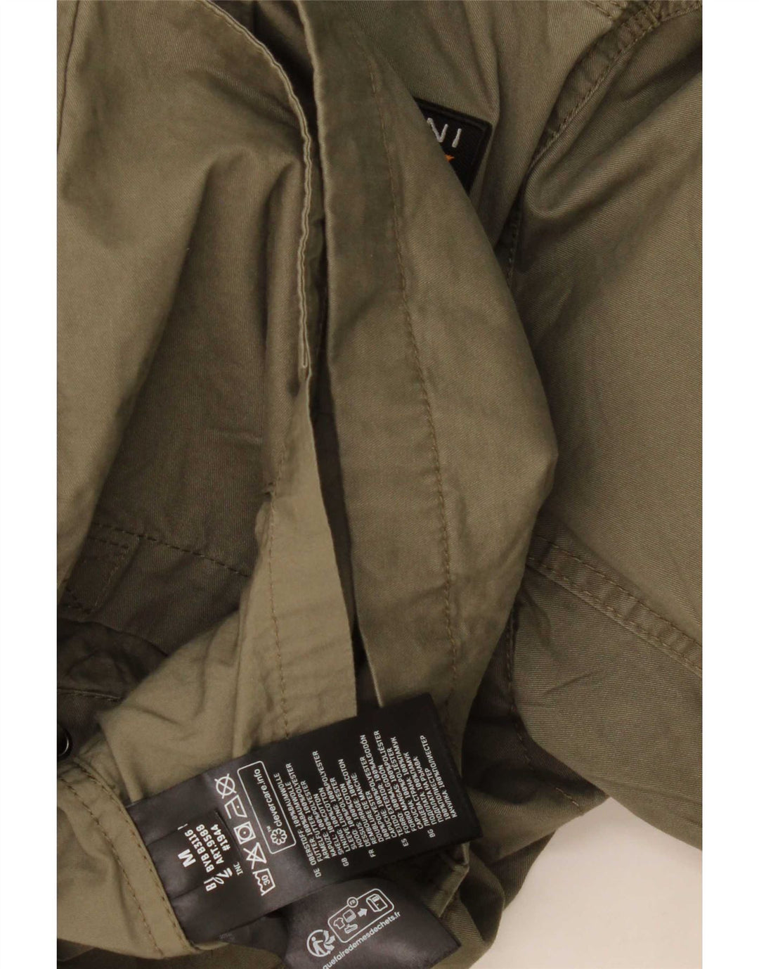 Jaqueta militar gráfica masculina Brandit Reino Unido 38 algodão cáqui médio