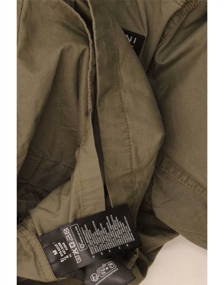 Jaqueta militar gráfica masculina Brandit Reino Unido 38 algodão cáqui médio