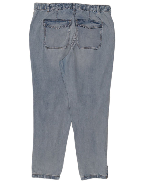 Calça jeans feminina de cintura alta Marks & Spencer UK 18 XL W38 L29 azul