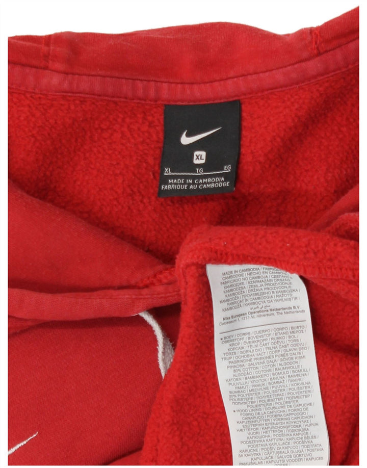 Nike Mens Hoodie Jumper XL Algodão Vermelho