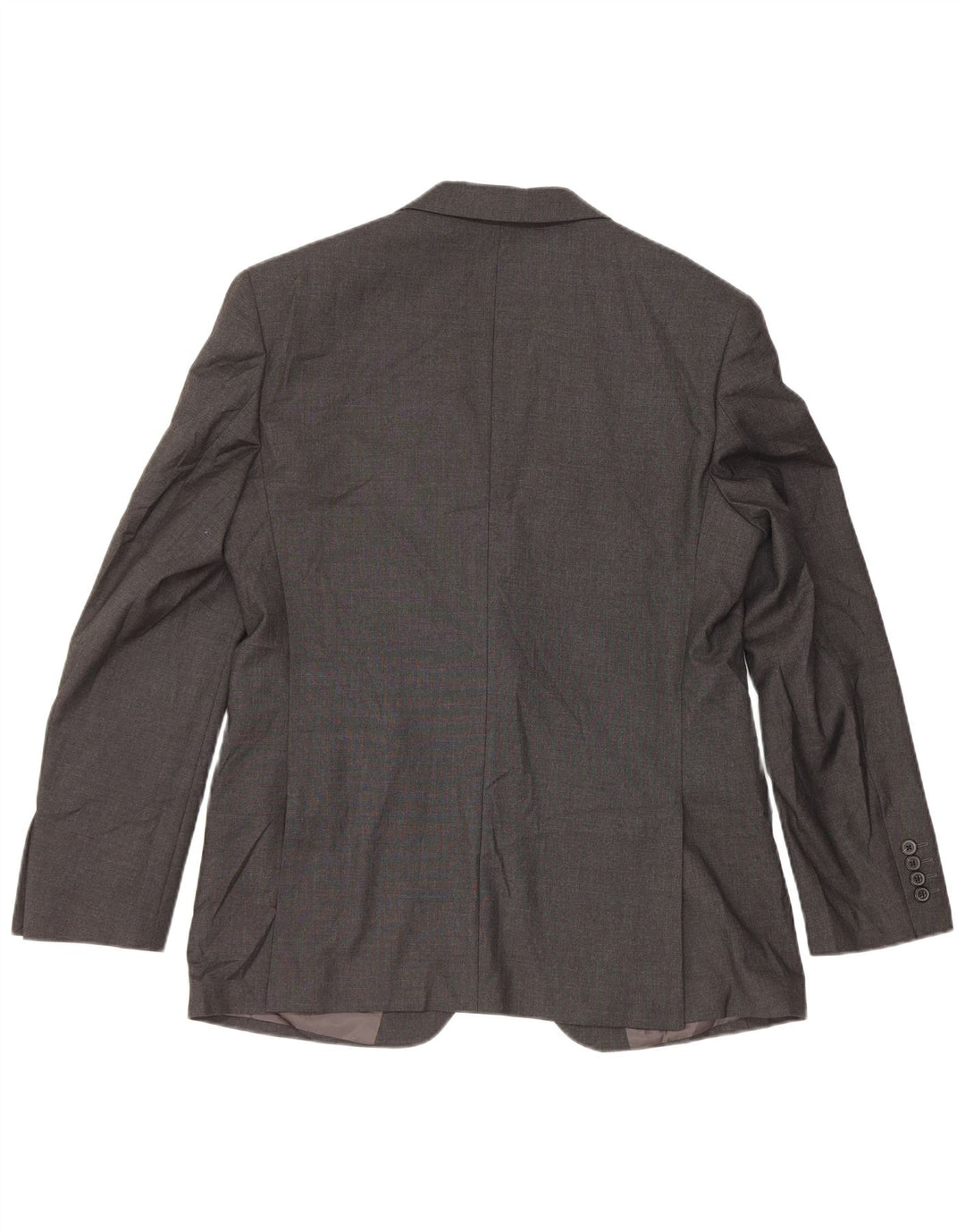 Jaqueta blazer masculina de 2 botões Marks & Spencer Reino Unido 40 poliéster cinza médio