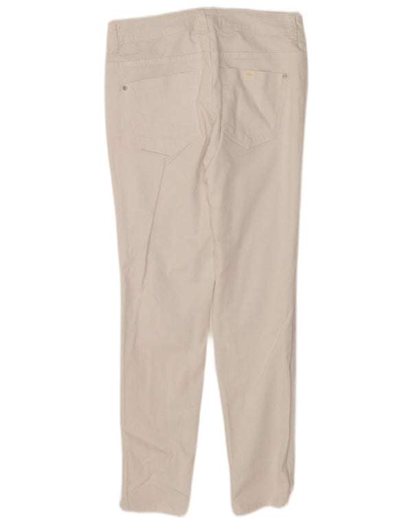 Calça feminina casual skinny Zara EU 40 médio W30 L27 algodão branco