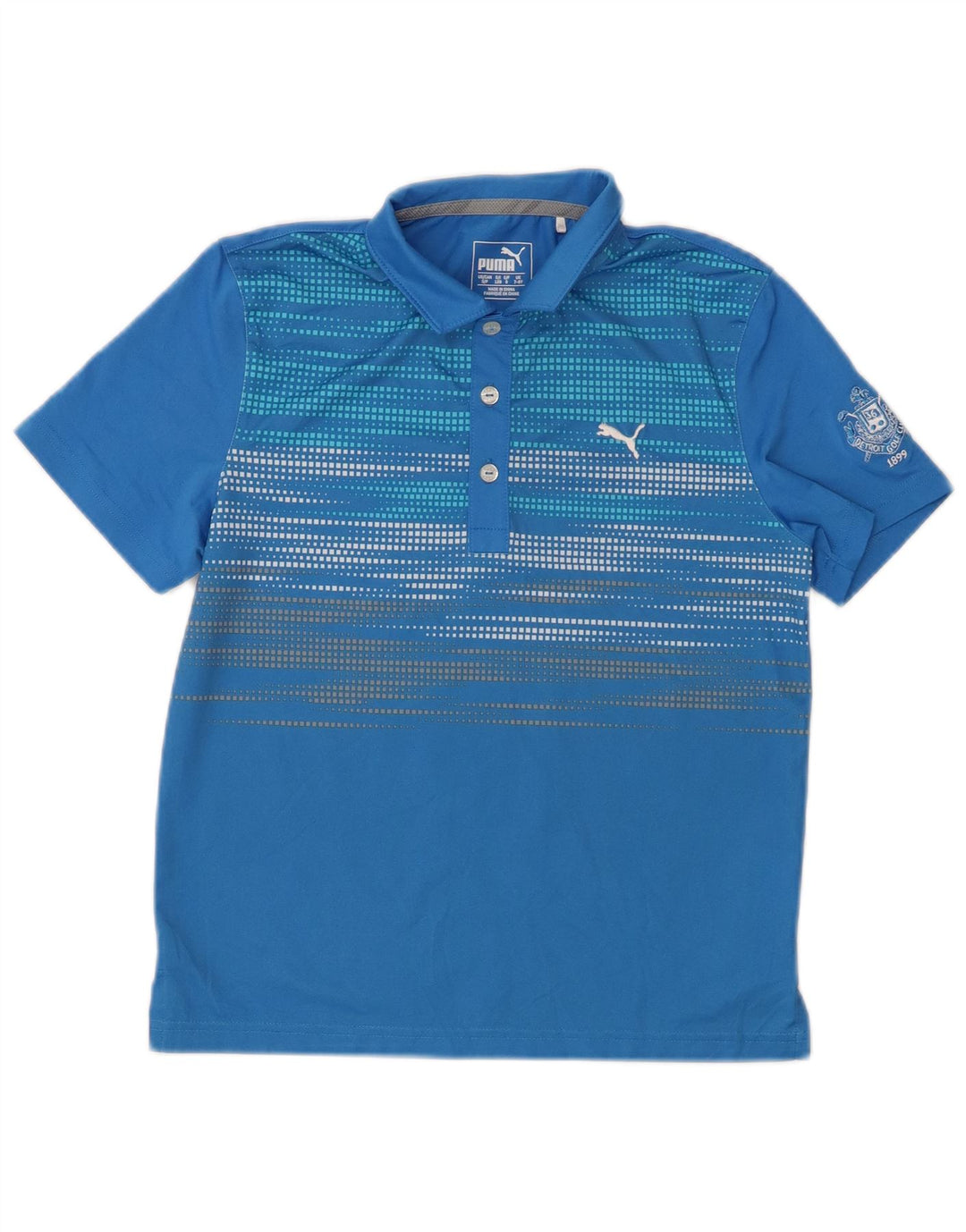 Polo PUMA Menino 7-8 Anos Poliéster Geométrico Azul