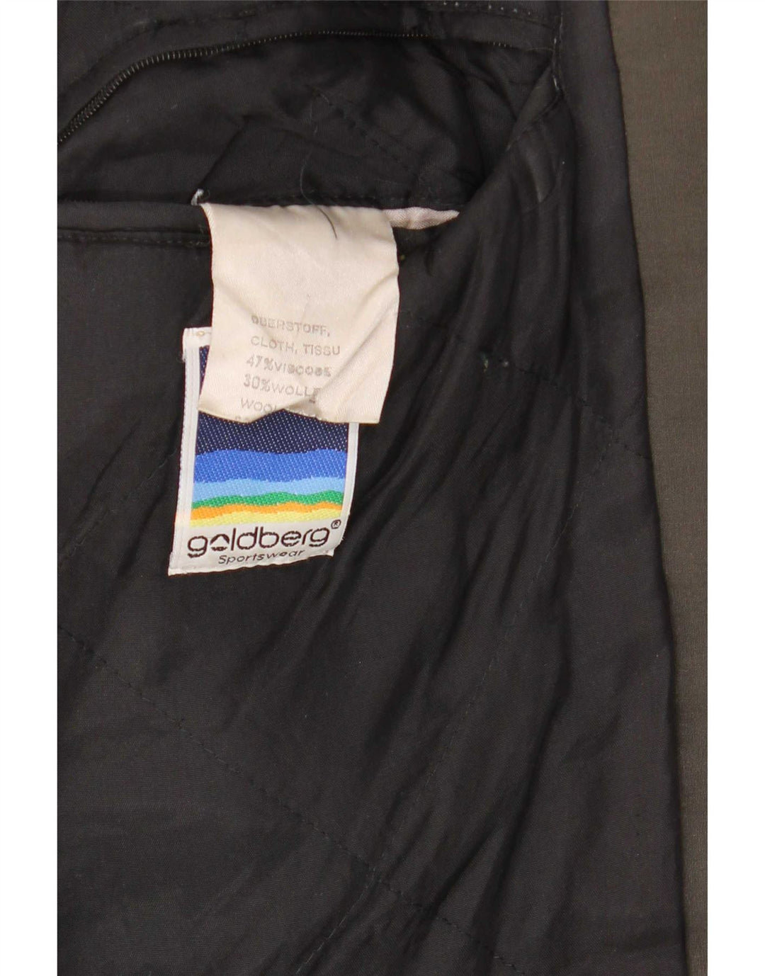 Jaqueta bomber vintage masculina solta IT 48 Viscose Colourblock cinza médio