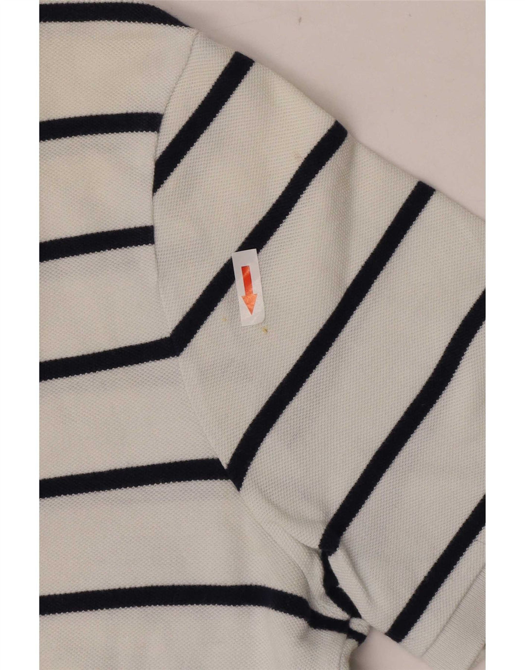 Polo Ralph Lauren Camisa masculina média listrada branca de algodão