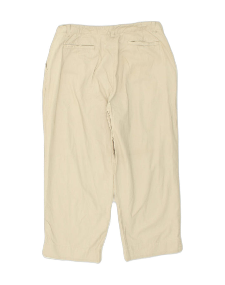L.L.BEAN Womens Crop Chino Trousers US 16 2XL W34 L24 Beige Cotton | Vintage L.L.Bean | Thrift | Second-Hand L.L.Bean | Used Clothing | Messina Hembry 