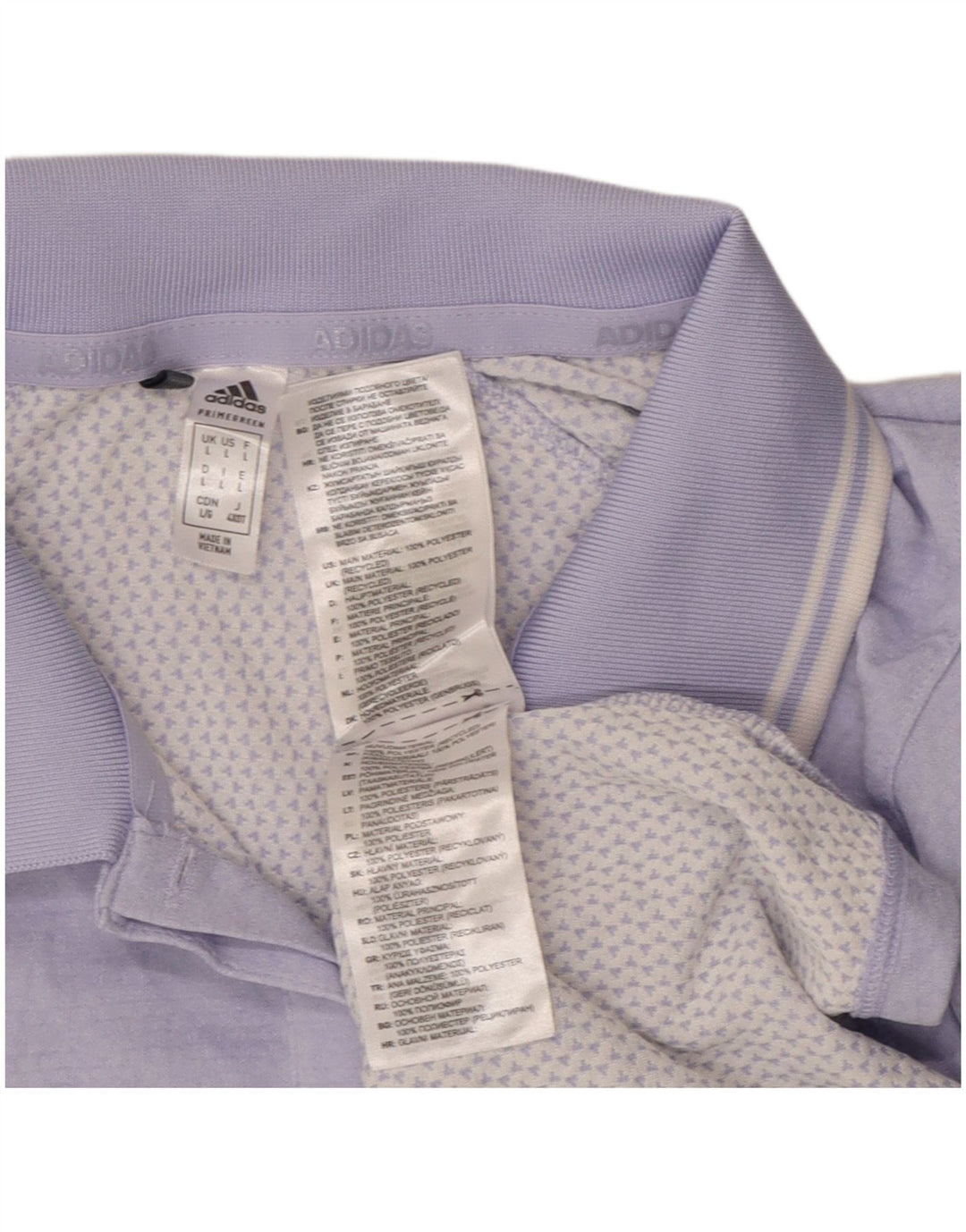 Camisa polo feminina ADIDAS UK 14 grande poliéster roxo