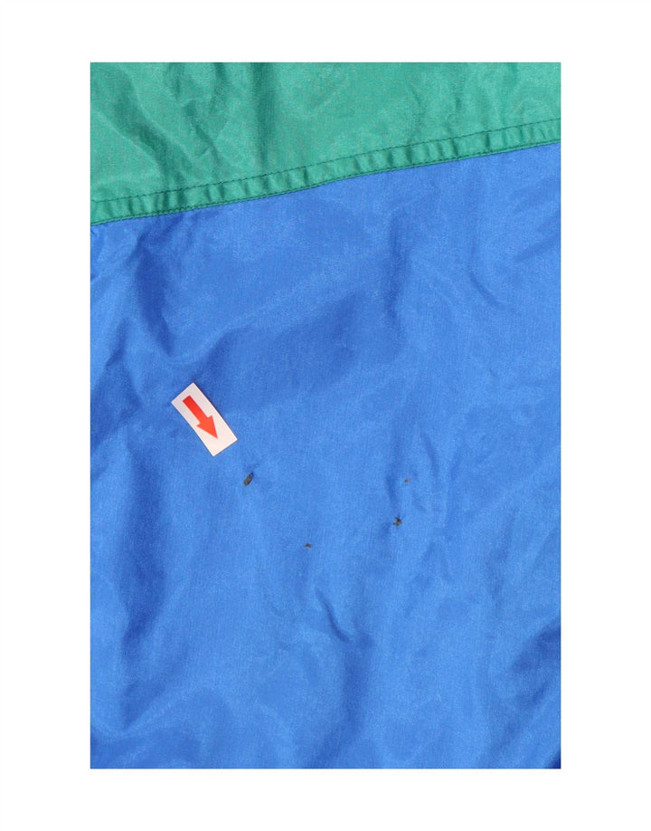 Jaqueta corta-vento masculina vintage UK 38 bloco colorido médio multicolorido