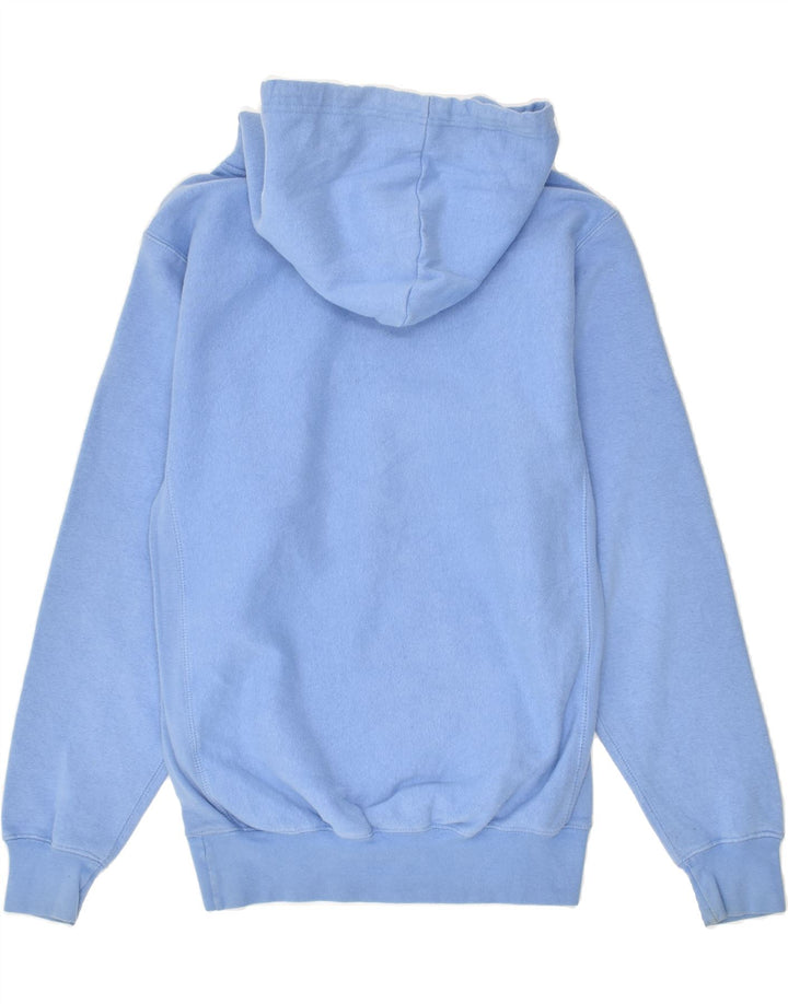 VINTAGE Mens Graphic Hoodie Jumper XS Blue Cotton Vintage Vintage and Second-Hand Vintage from Messina Hembry 
