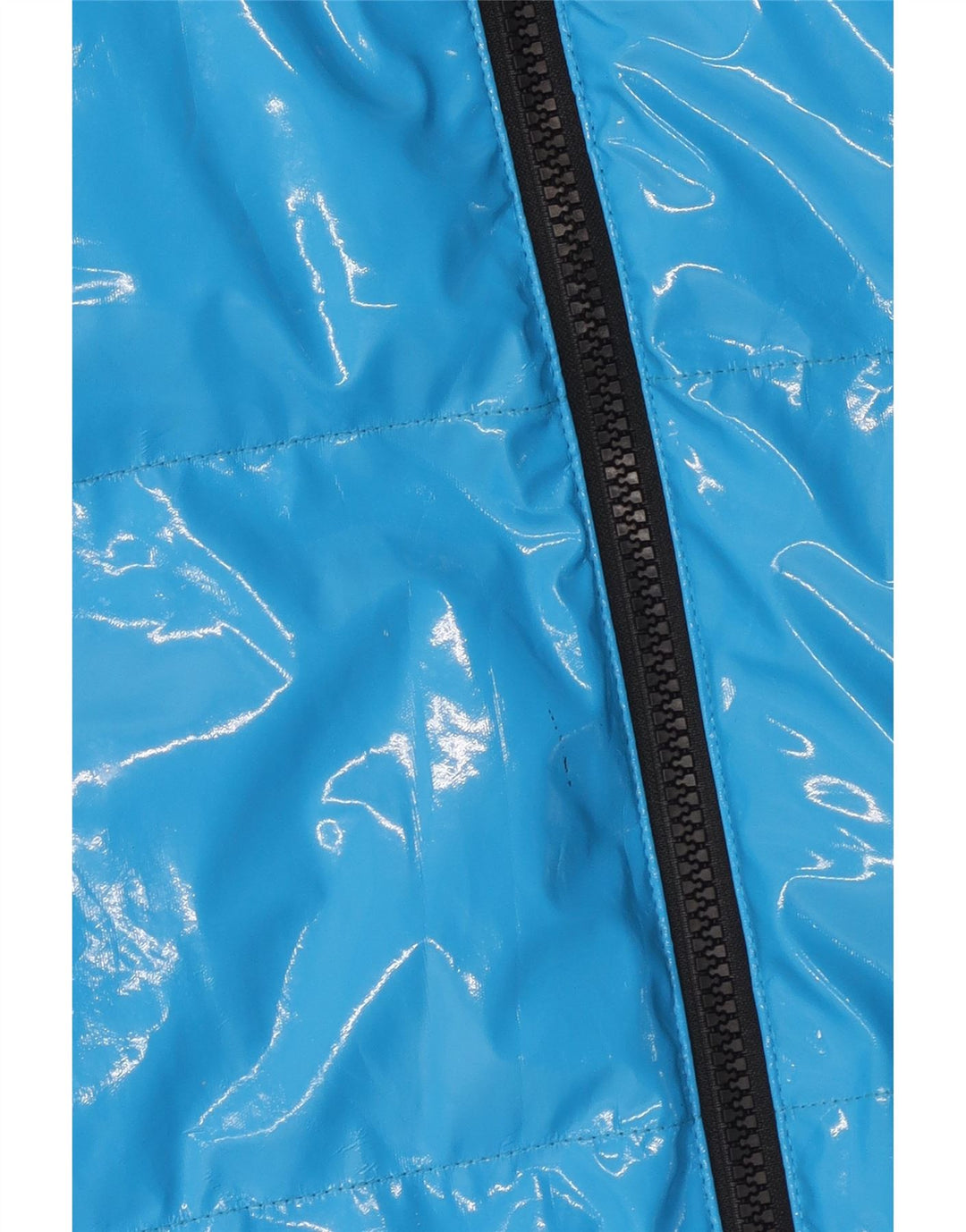 Casaco acolchoado superdimensionado feminino Juicy Couture UK 14 poliuretano azul médio