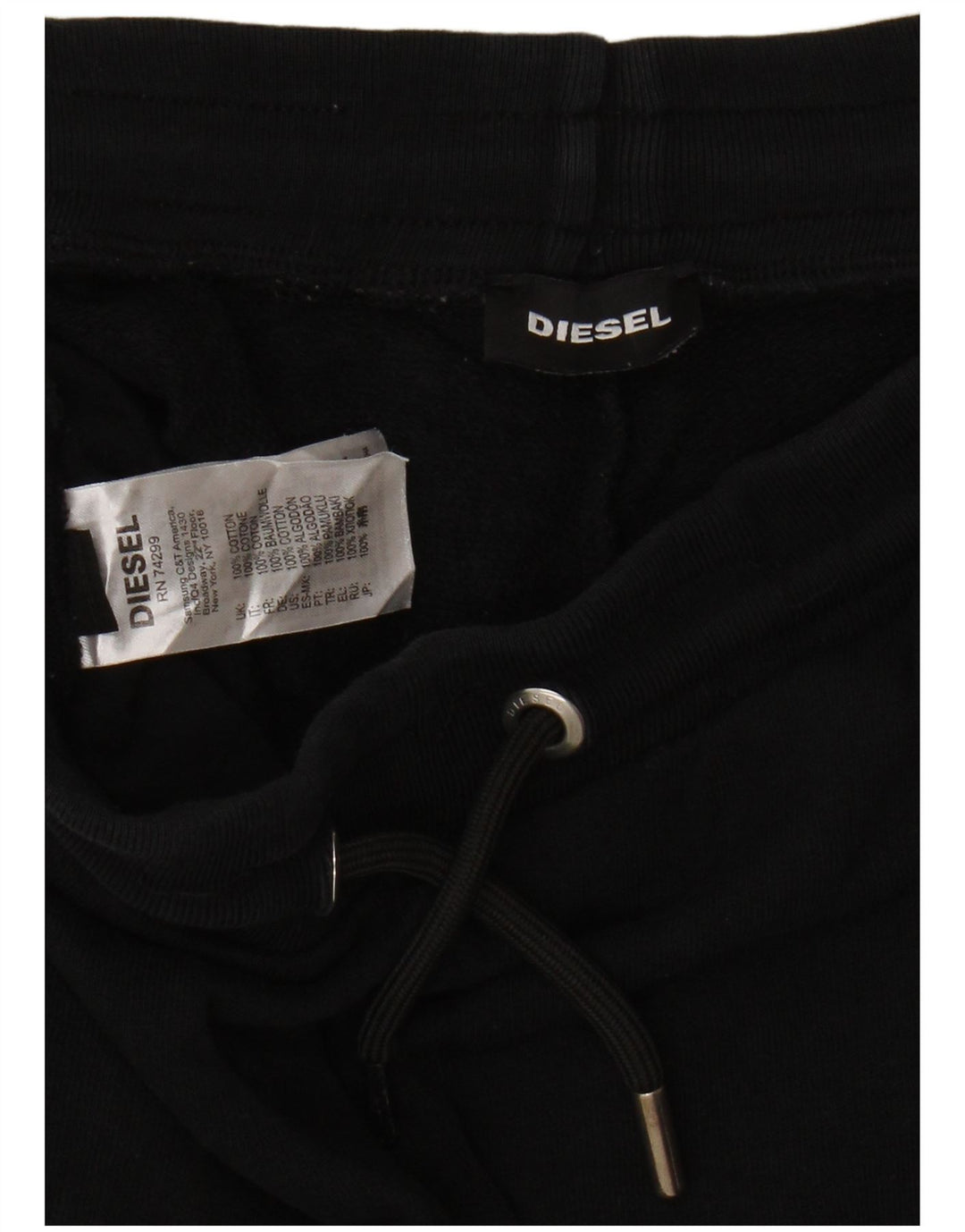 Shorts esportivos gráficos diesel para meninos 14-15 anos algodão preto