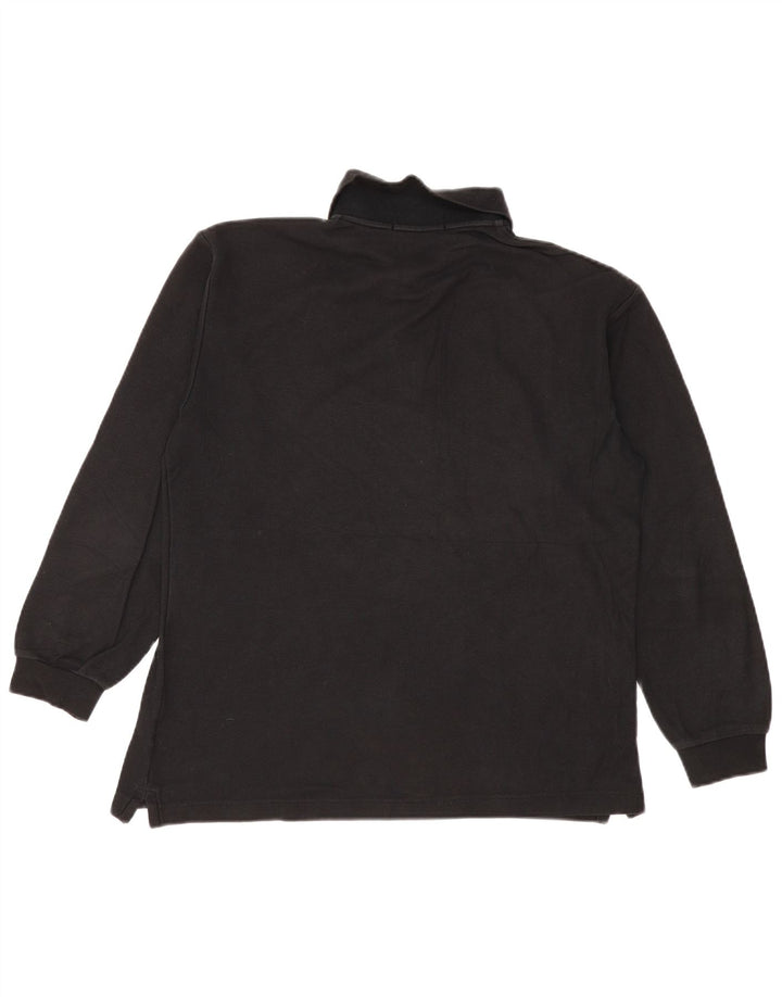 Camisa polo masculina Fila manga comprida IT 50 algodão preto médio