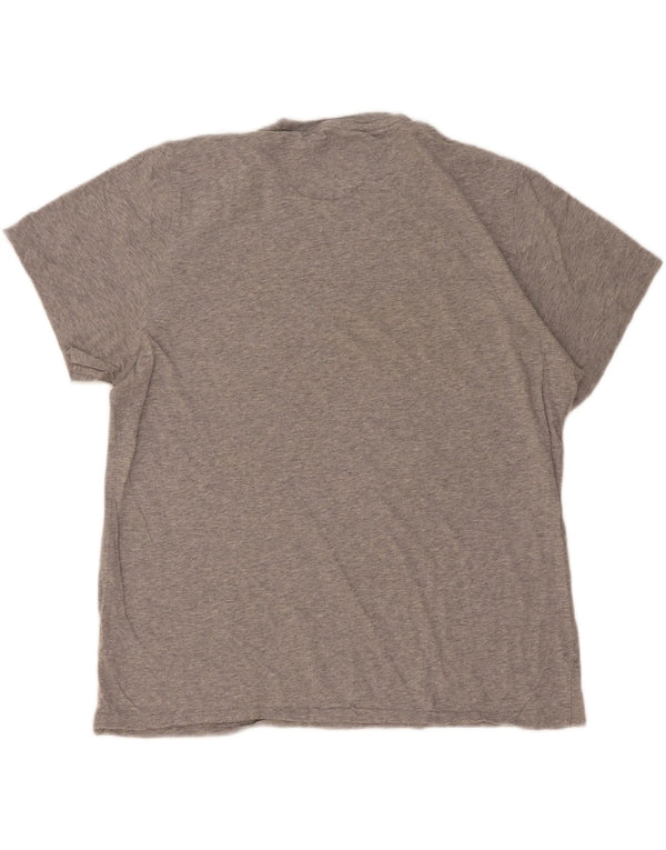 Tommy Hilfiger Camiseta masculina grande algodão manchado cinza