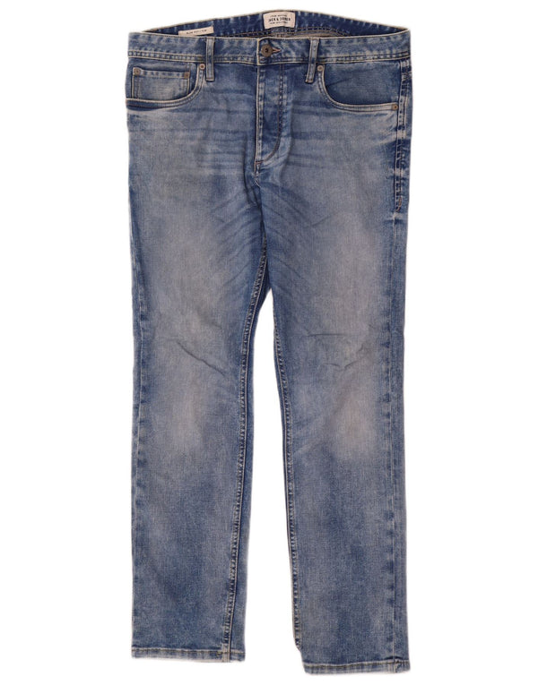 Jack & Jones Mens Tim Slim Jeans W32 L30 Blue Cotton