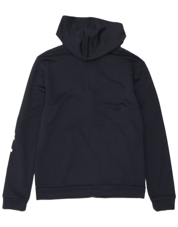 ADIDAS Suéter feminino com capuz com zíper gráfico UK 16/18 grande azul marinho