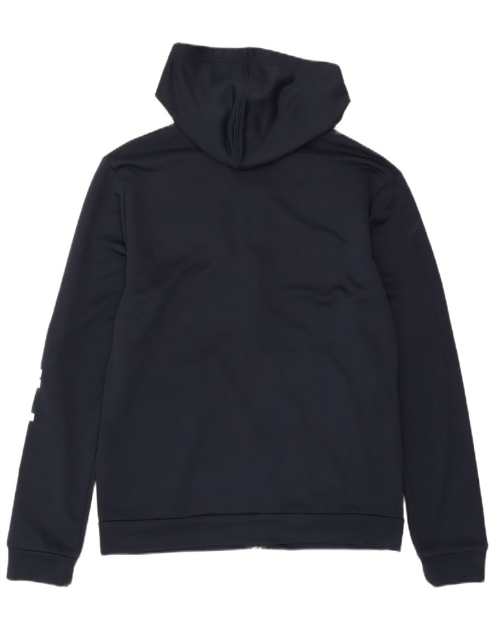 ADIDAS Suéter feminino com capuz com zíper gráfico UK 16/18 grande azul marinho