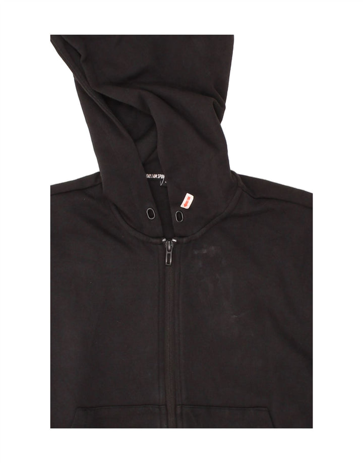 ADIDAS Womens Oversized Zip Hoodie Sweater UK 4/6 XS Black Cotton Vintage Adidas and Second-Hand Adidas from Messina Hembry 