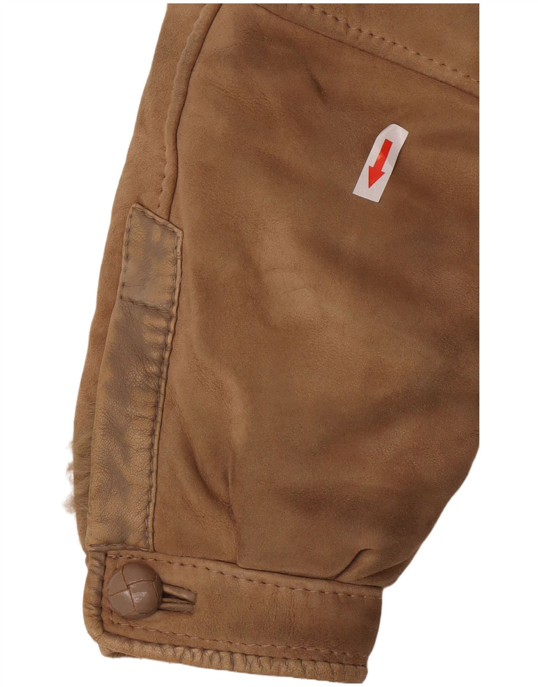 Jaqueta feminina vintage de shearling IT 44 Shearling bege médio