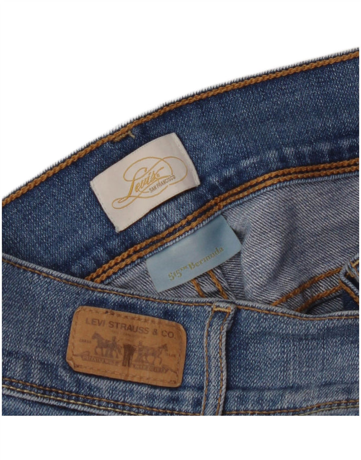 Bermuda feminina LEVI'S 515 jeans W32 grande azul