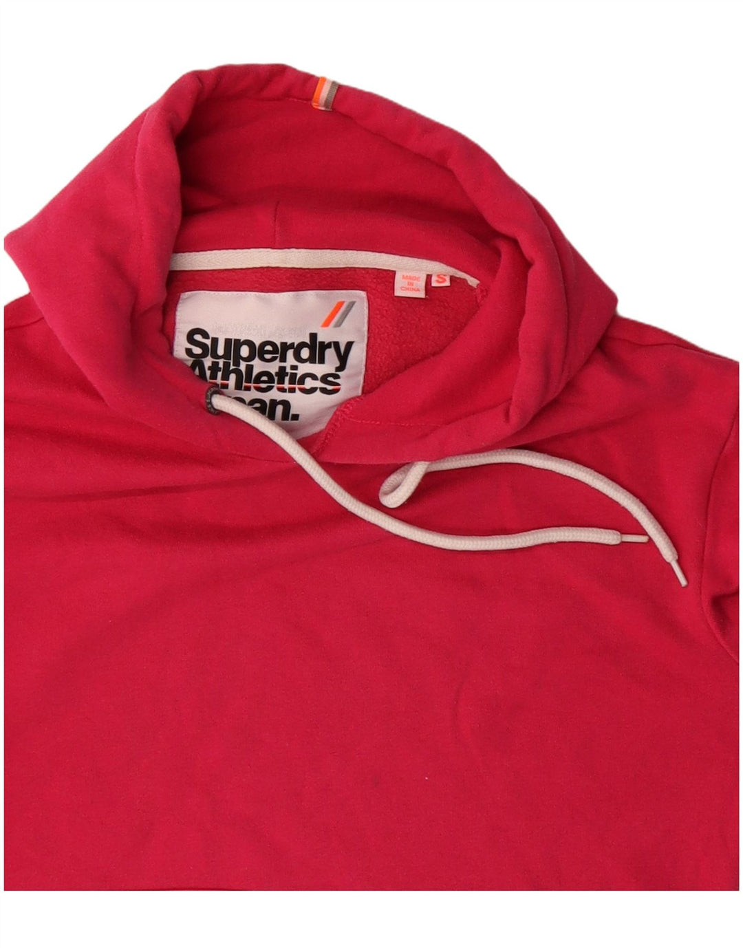 Superdry Womens Oversized Hoodie Jumper UK 10 Pequeno Algodão Rosa
